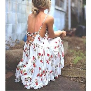 Free People Woven Intricate Mini Swing Dress